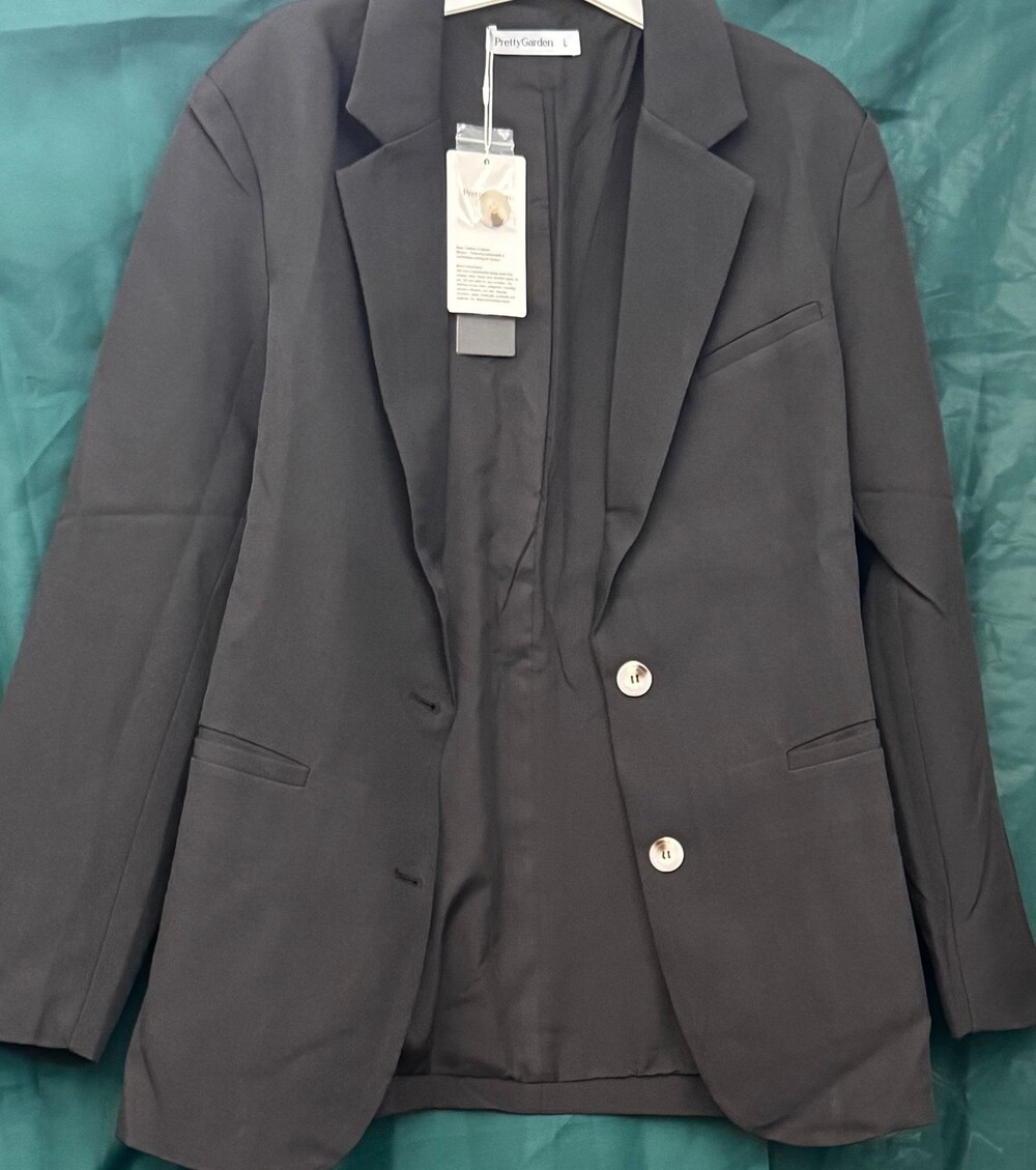 PrettyGarden Black Blazer Size L Women's Jacket